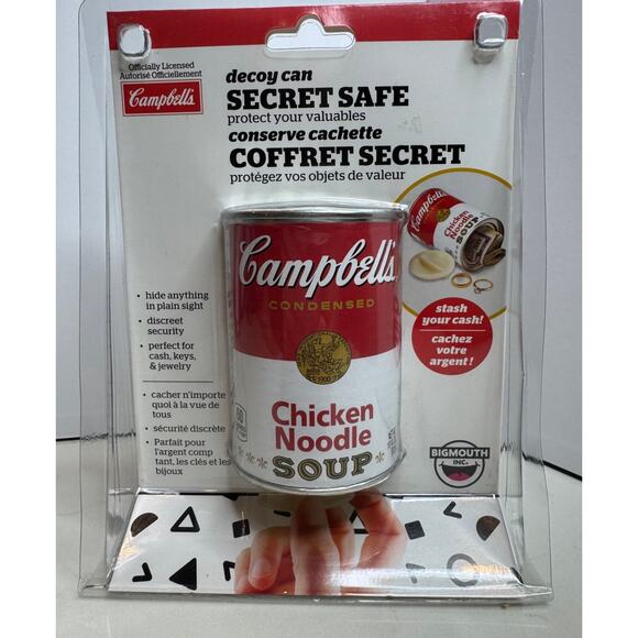 NIB Campbell's Soup SECERET SAFE - Protect Your Valuables BIGMouth, Inc. 2024 - Picture 1 of 2